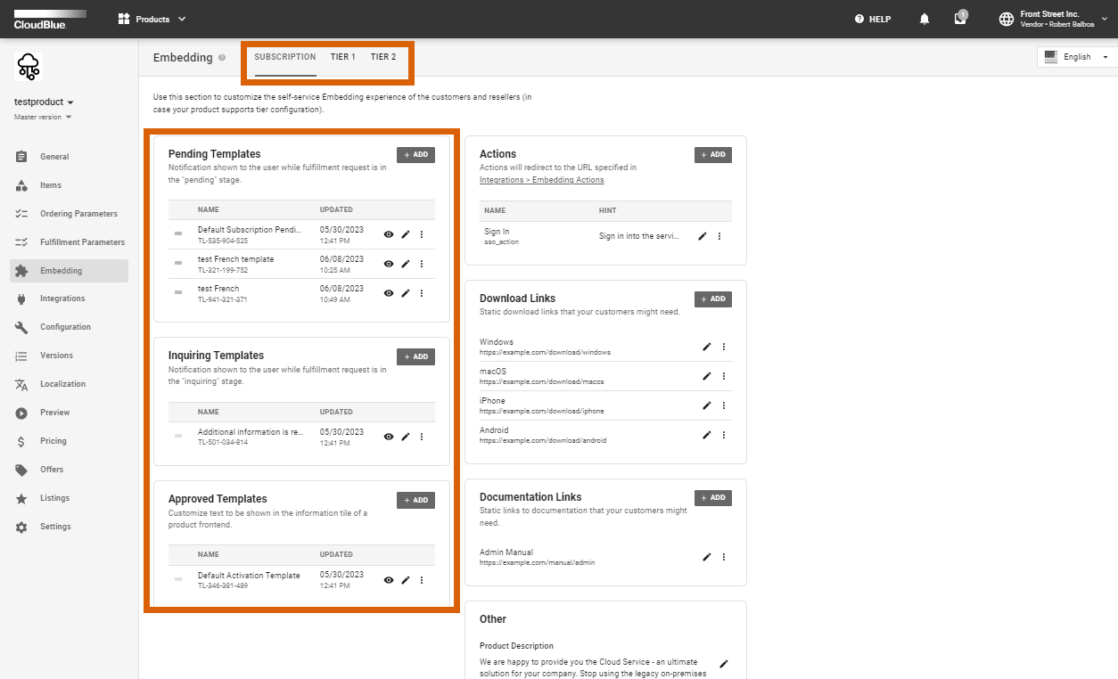 Custom Template Configuration and Image Preview