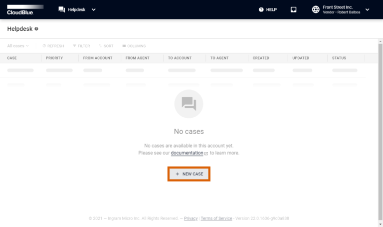 Helpdesk Interface - CloudBlue Connect