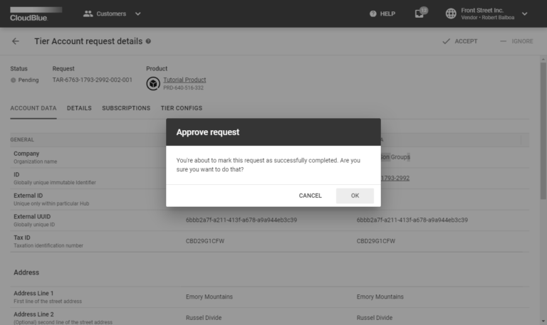 Customers Interface - CloudBlue Connect