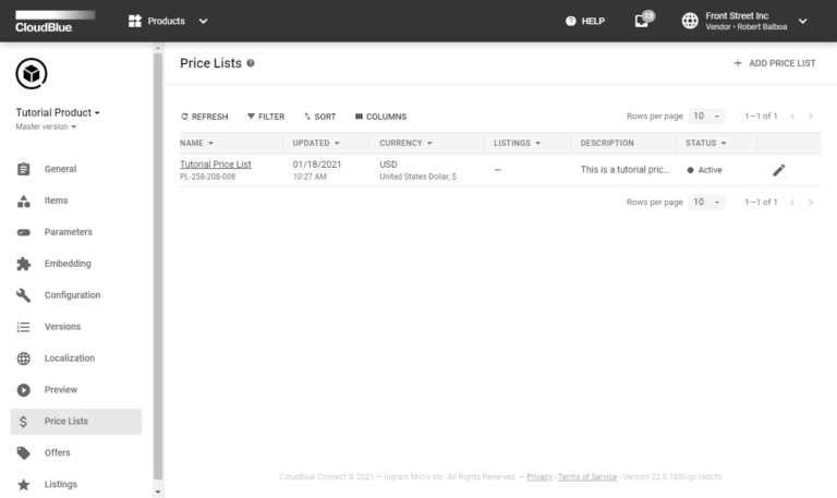 Product Definition - CloudBlue Connect