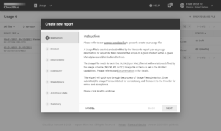 Usage - Vendor Portal - CloudBlue Connect