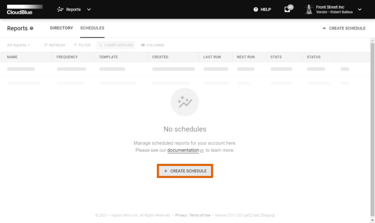 Reports Interface - CloudBlue Connect