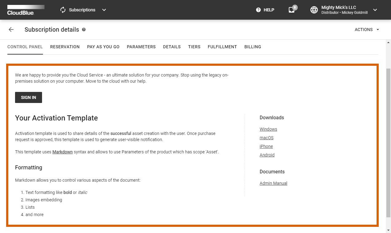 Embedding - CloudBlue Connect