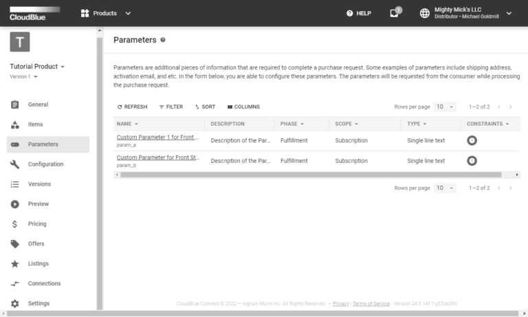 Listings Interface - CloudBlue Connect