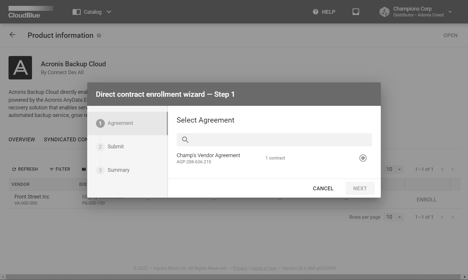Referral Contracts - CloudBlue Connect