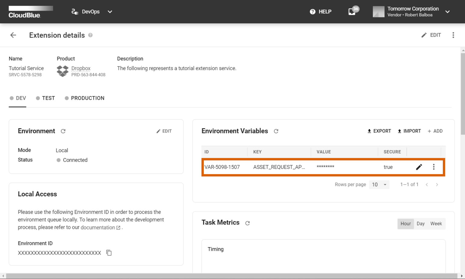 DevOps Interface - CloudBlue Connect
