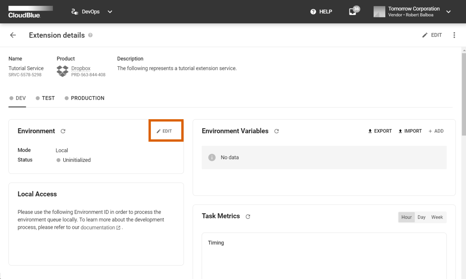 DevOps Interface - CloudBlue Connect