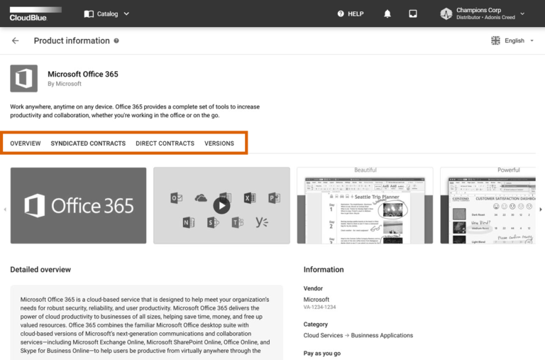 Catalog Interface - CloudBlue Connect