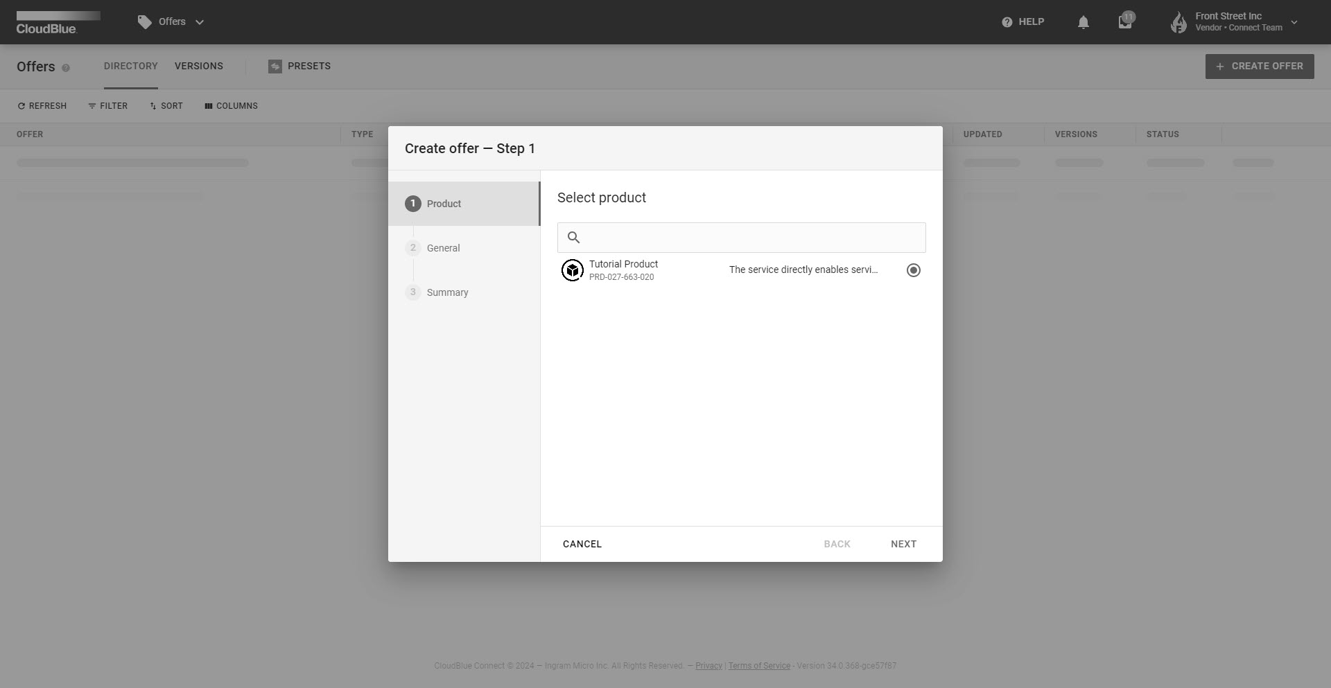 CloudBlue Offers Interface - CloudBlue Connect