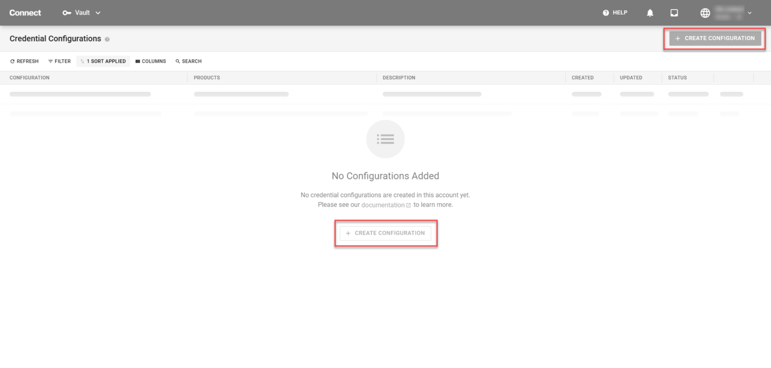 Credential Configuration - CloudBlue Connect